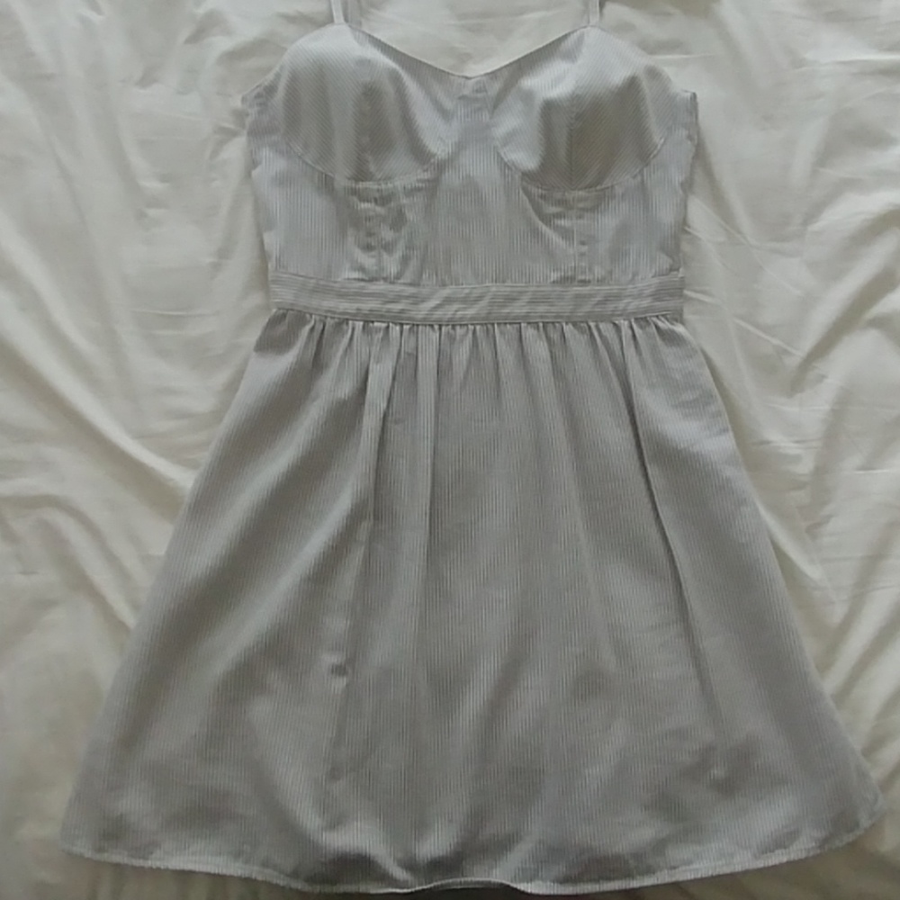 Grey Striped Sundress